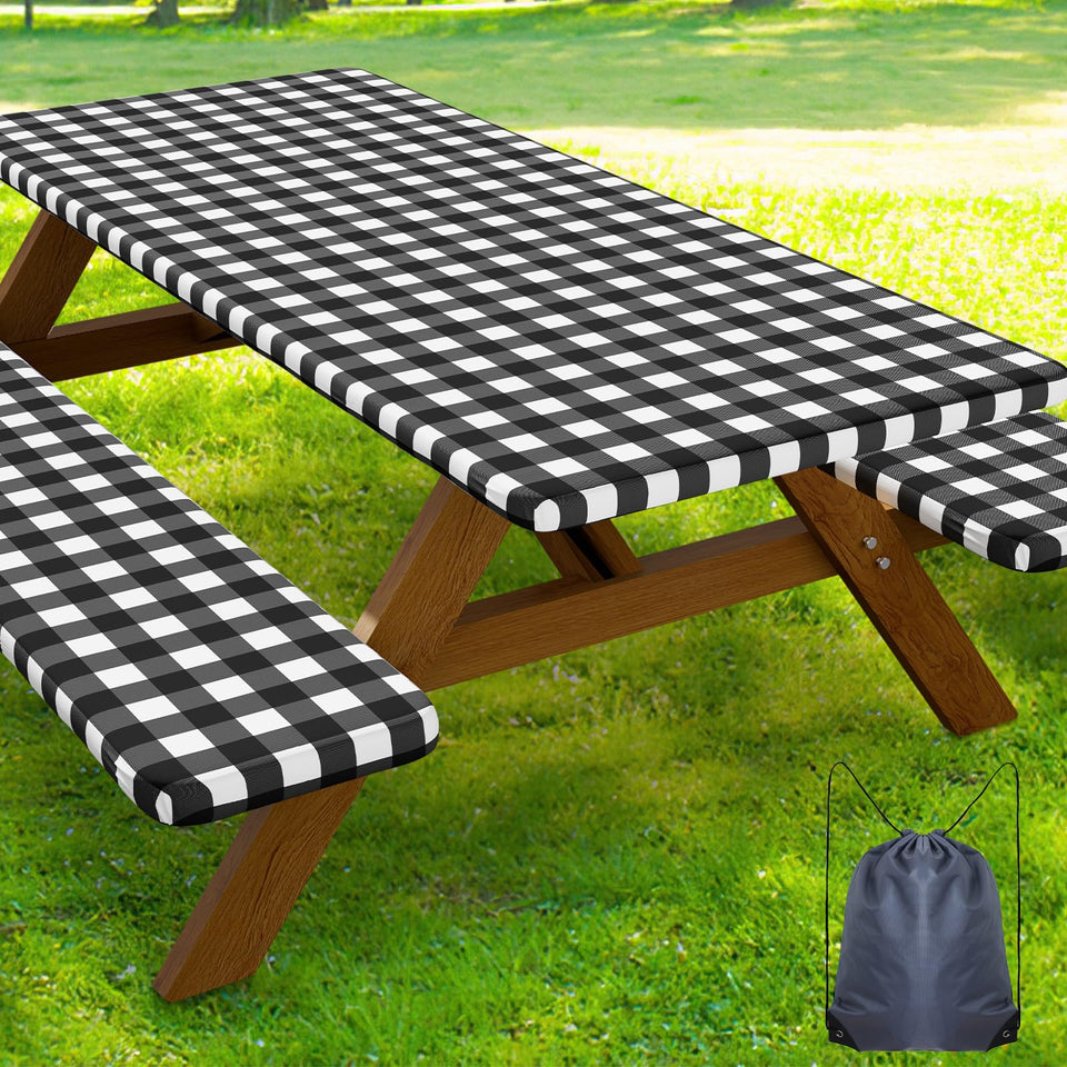 Smiry picnic table cover on 72x30 tabletop protects from spills