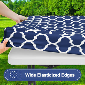 Smiry bench covers for 72x12-inch benches keep seating clean during outdoor meals.