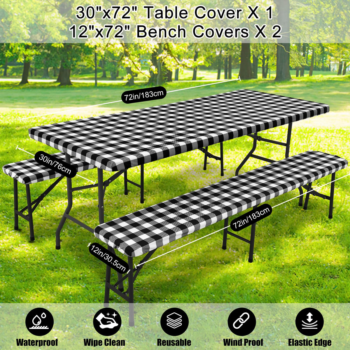 Tough polyester fabric resists tears during camping and events