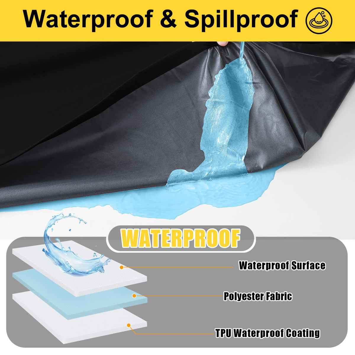 Smiry tablecloth elastic edge showing secure windproof fit
