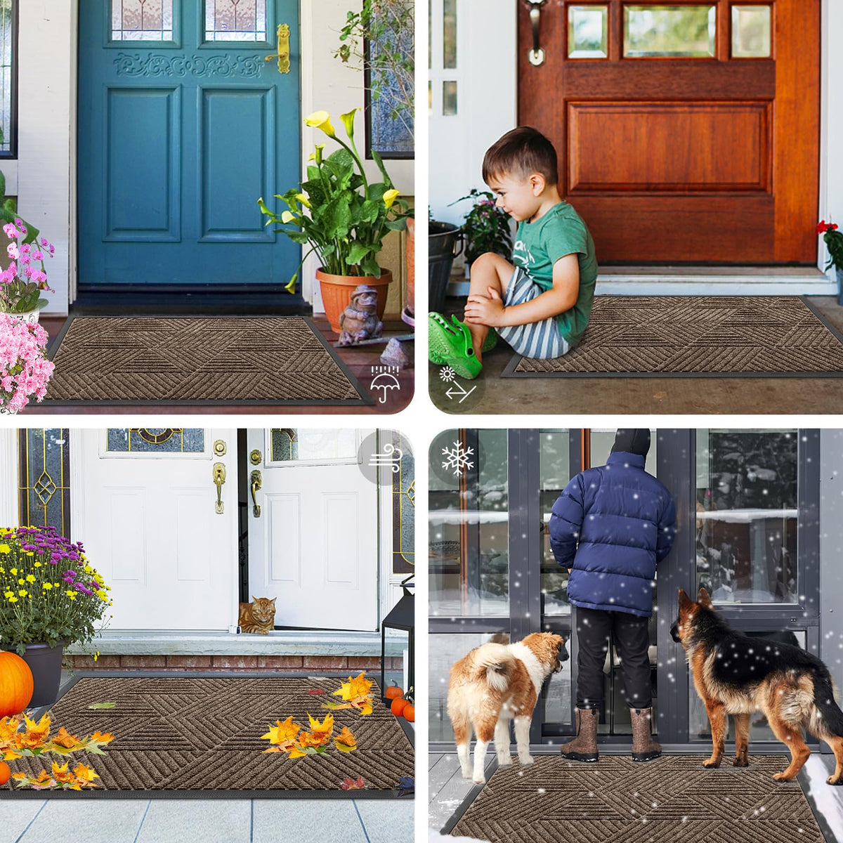Smiry versatile mat for indoor and outdoor entry areas.