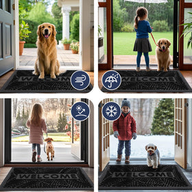 Smiry Welcome Mat ideal for entryways, porches, and garages.