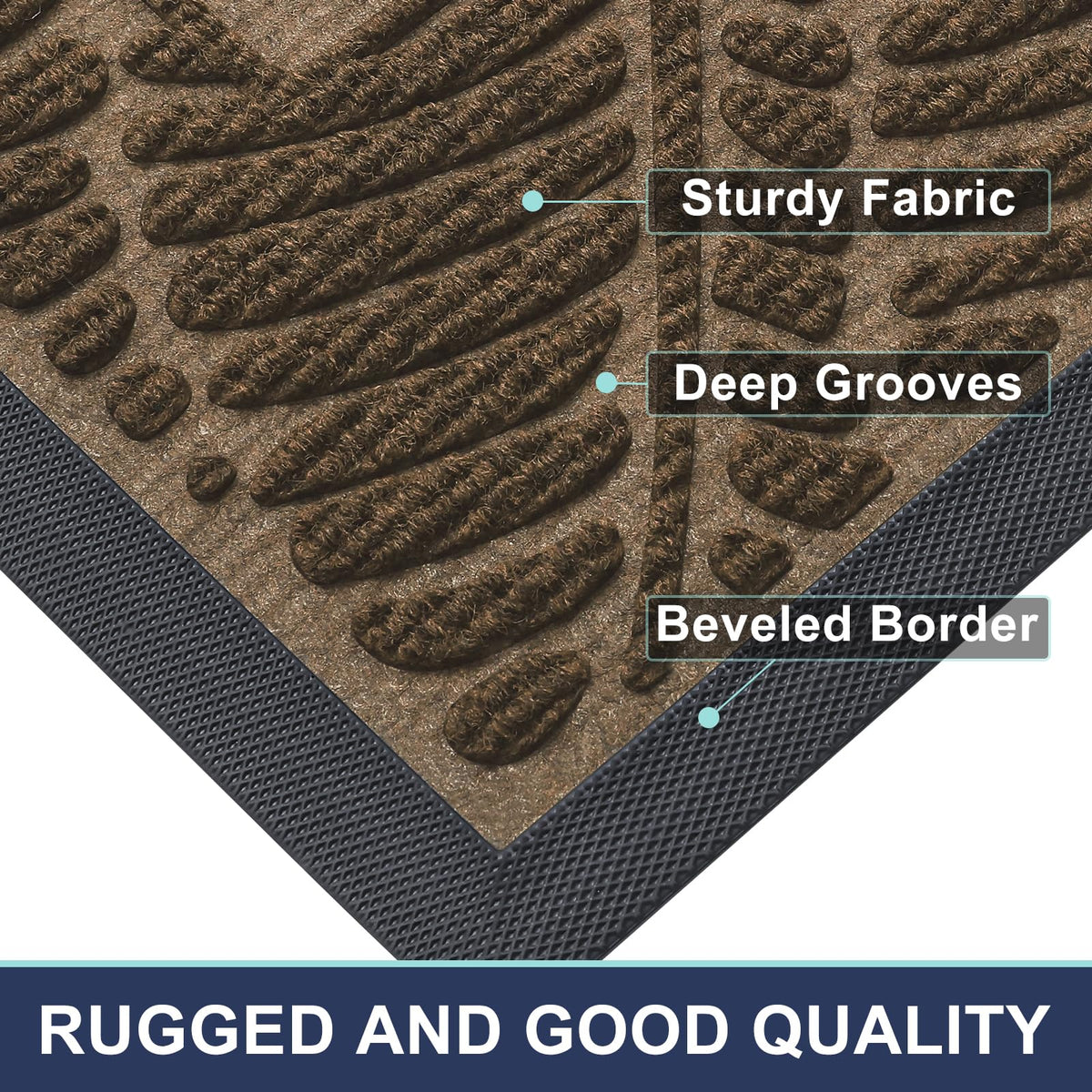 Low-profile 0.20-inch Smiry mat fits under most doors