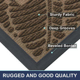 Low-profile 0.20-inch Smiry mat fits under most doors
