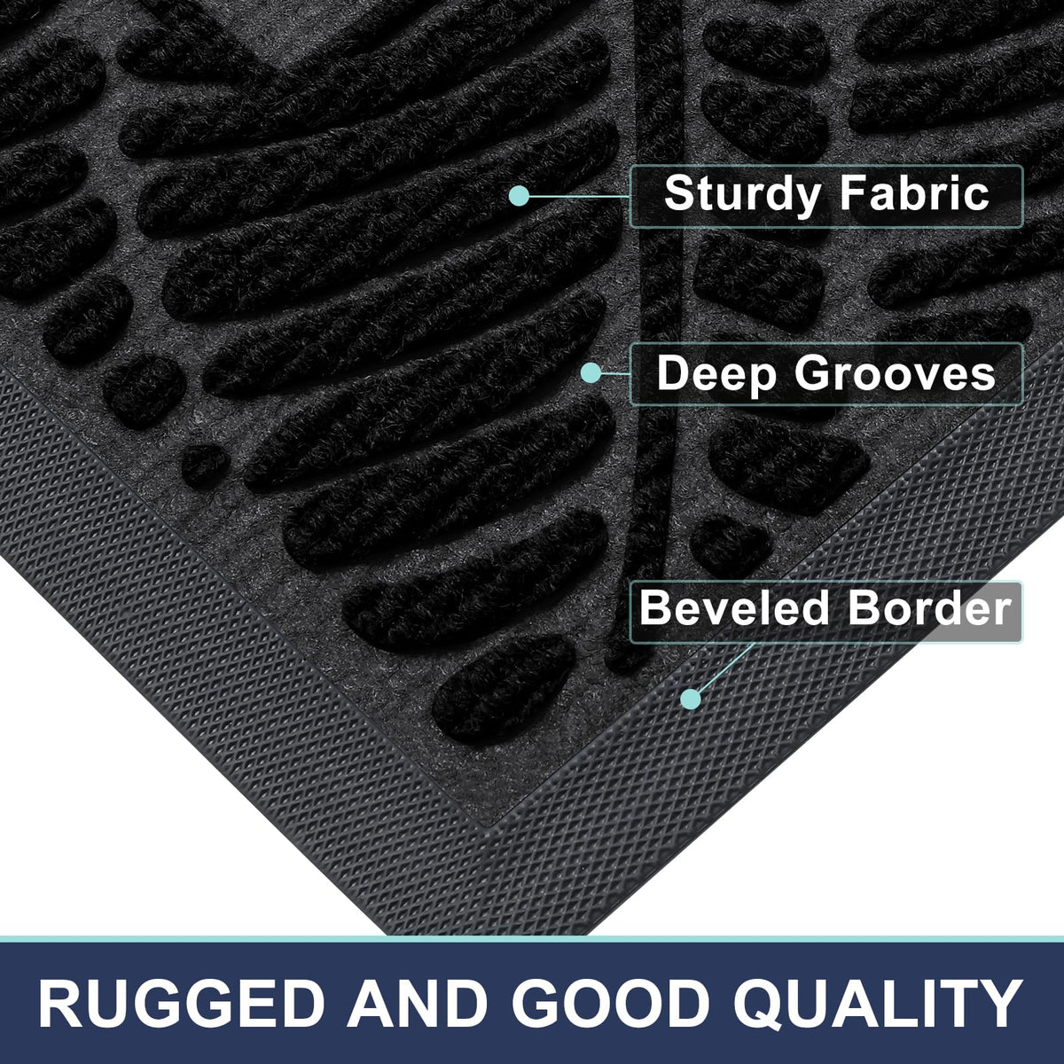 Smiry Welcome Mat low-profile design fits under doors without curling.