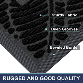 Smiry Welcome Mat low-profile design fits under doors without curling.