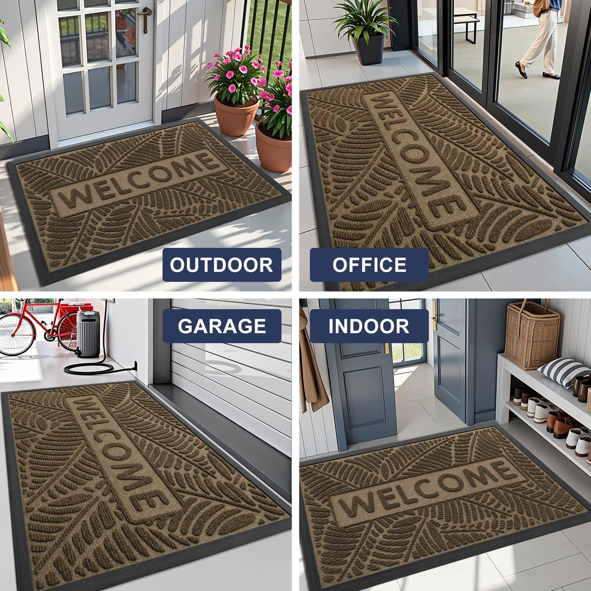 Multi-purpose Smiry mat ideal for porch, entry, and garage areas