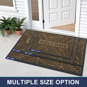 Smiry mat textured surface traps dirt and moisture at the threshold