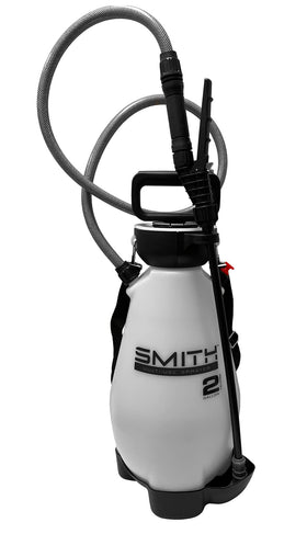 Smith Performance Sprayers multi-use 2-gallon bleach sprayer showing six versatile nozzles for versatility