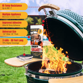 Smoker Chef gasket trio pack designed for easy replacement on multiple grills