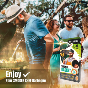 Smoke retention improvement during a long cook using Smoker Chef gasket.