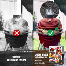 Smoker Chef gasket creates a precise seal to improve temperature control on a grill