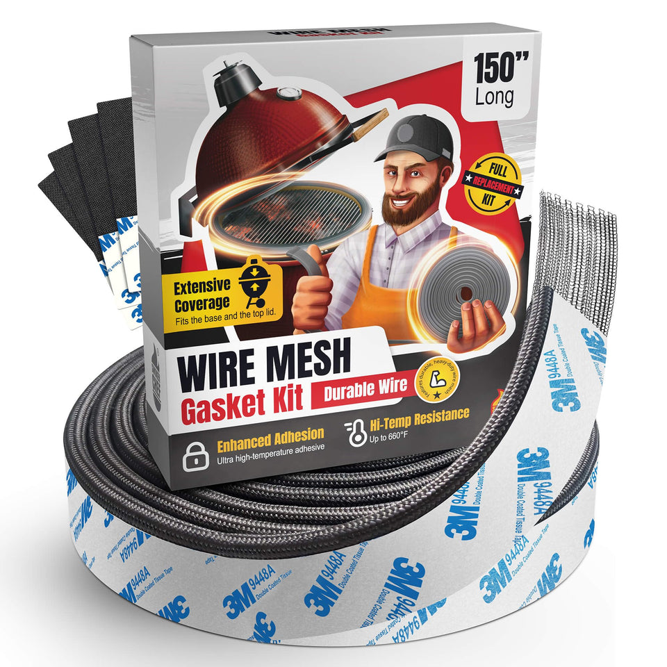 Smoker Chef wire mesh gasket installation on Kamado Joe Classic demonstrates a tight seal
