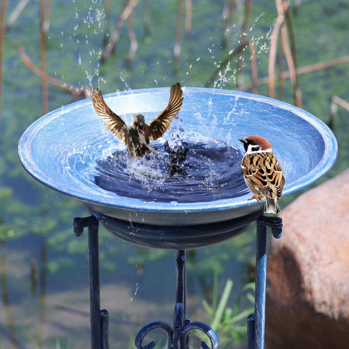 SMQLJXC boxed set showing detachable stand and fountain for versatile use.