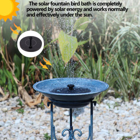 SMQLJXC solar water feature 12.4 inch bowl for ample bathing.