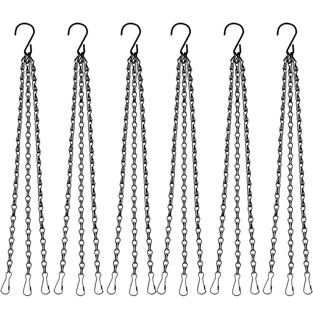 SMYAXUNW 6-pack 13.7 inch hanging chain closeup, perfect for secure outdoor planters.