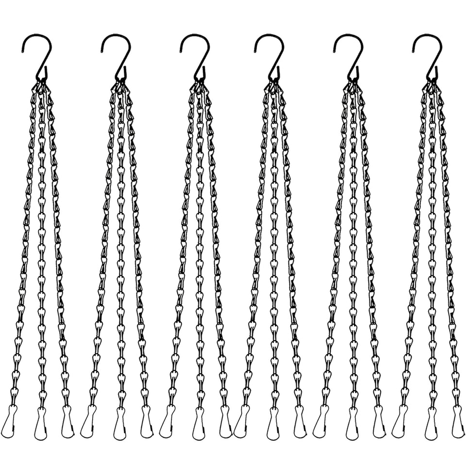 SMYAXUNW 6-pack 13.7 inch hanging chain closeup, perfect for secure outdoor planters.