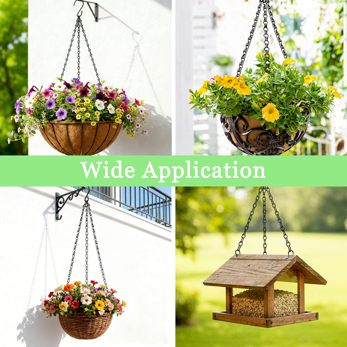 SMYAXUNW easy install chain for hanging planters and accessories.