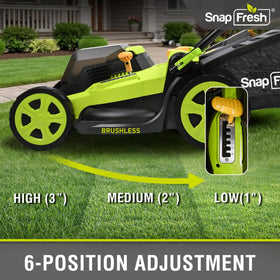 45L grass bag on SnapFresh mower for less frequent emptying