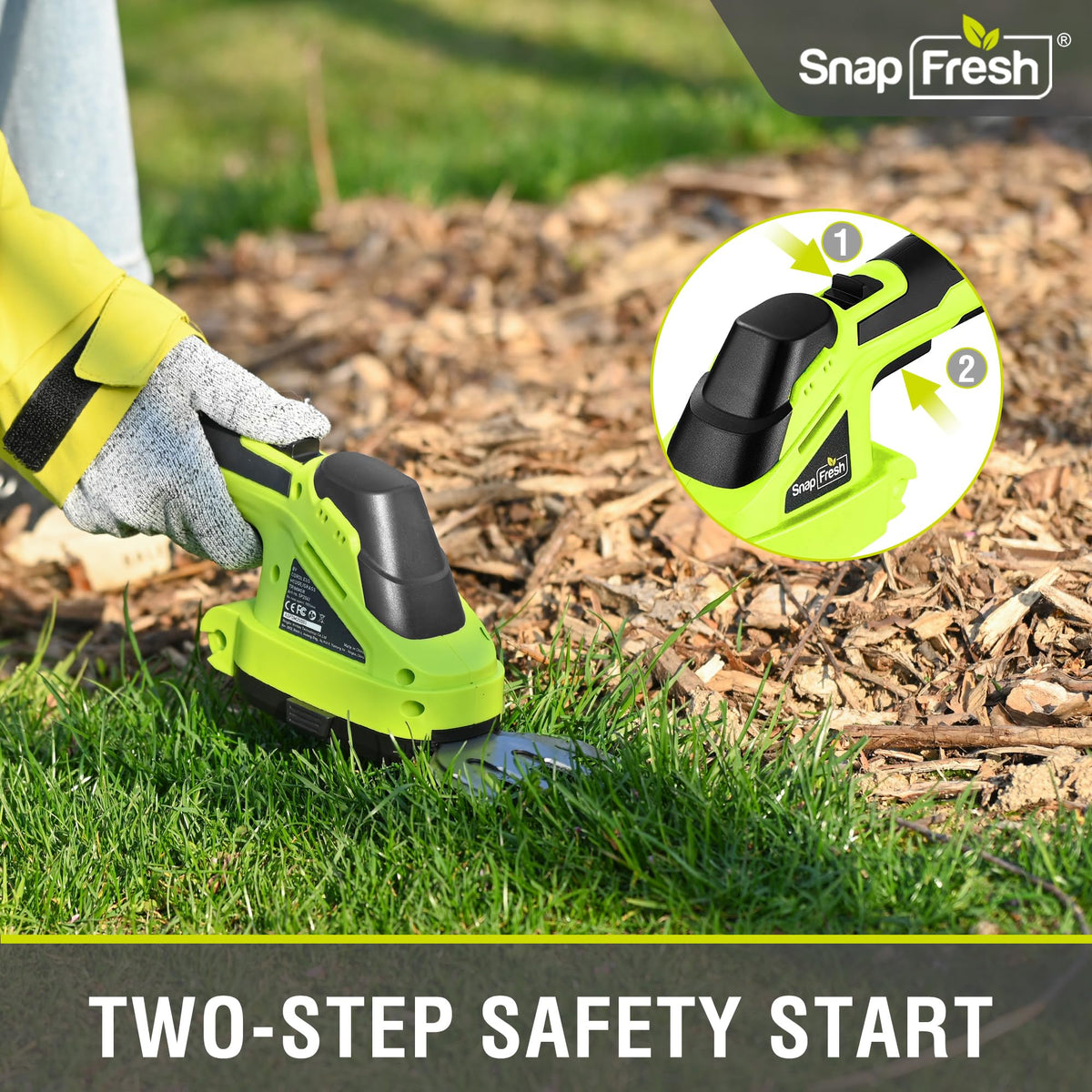 SnapFresh built in 1500mAh battery with indicator supports cordless trimming anywhere