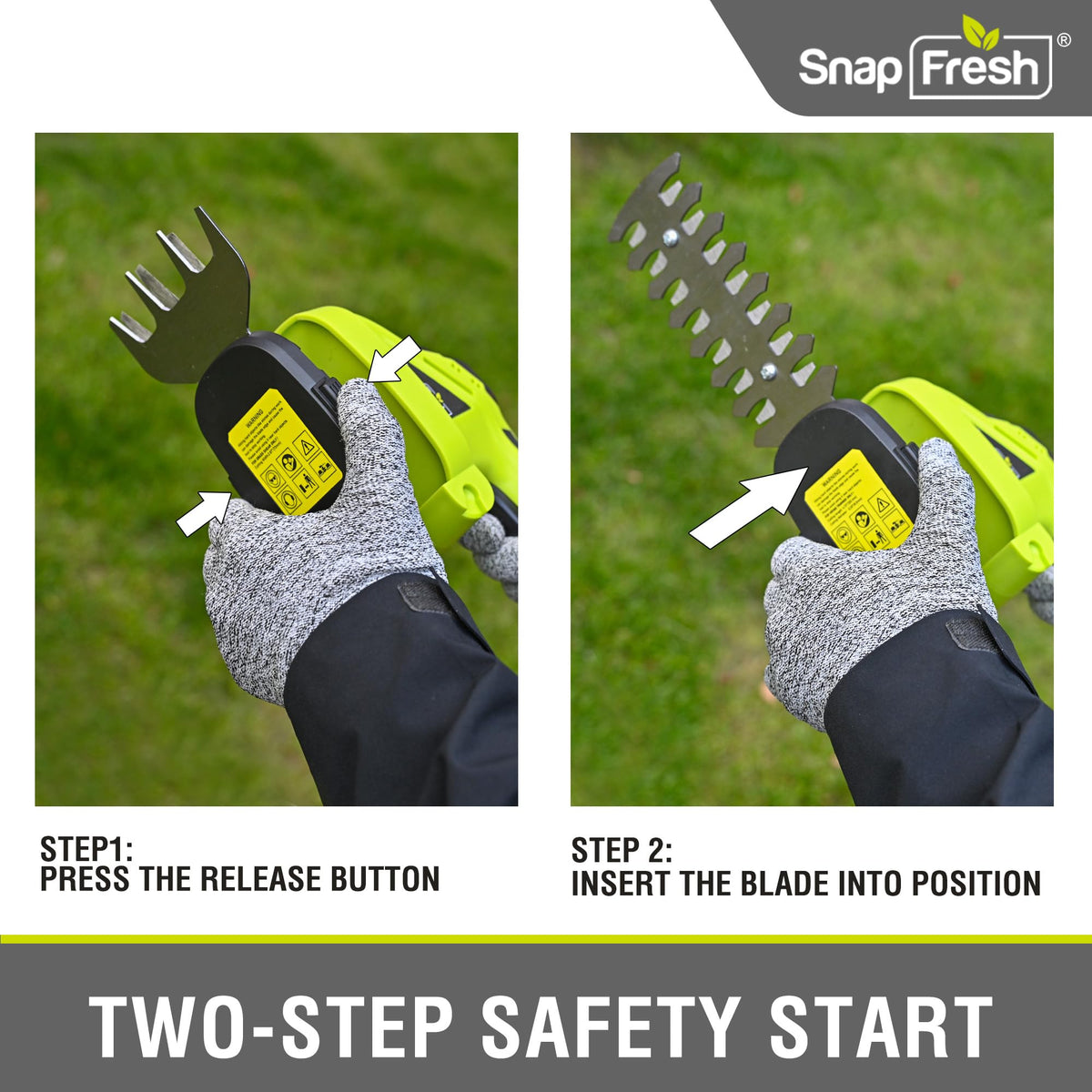 SnapFresh low noise operation for more pleasant yard work