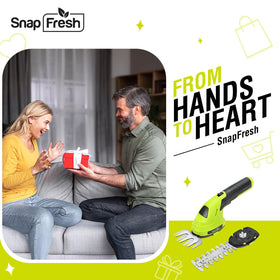 SnapFresh hedge and grass trimmer as a gift-ready package