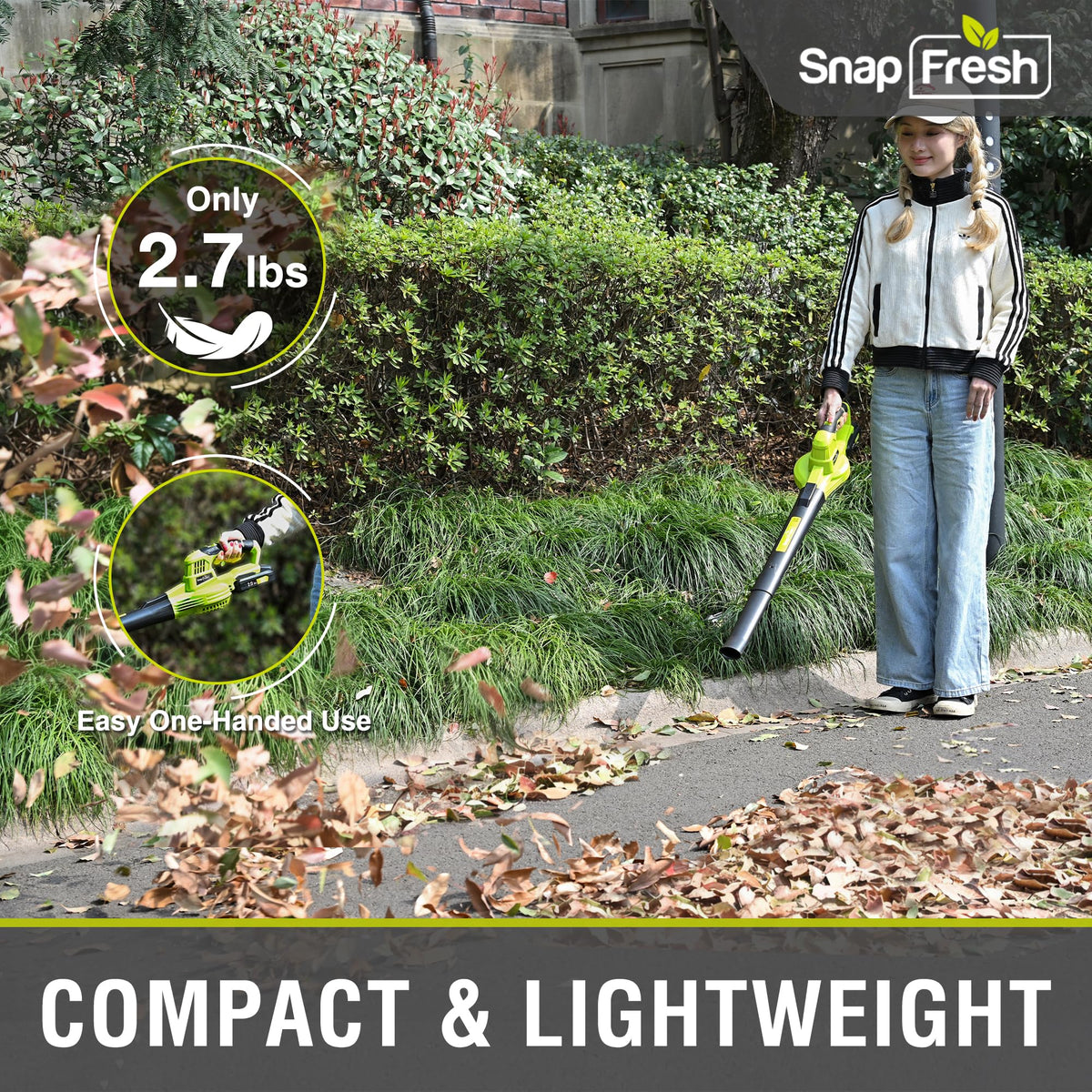 SnapFresh 20V 2Ah battery for reliable cordless runtime.
