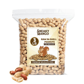 Sneaky Mango peanuts in shell 3lb bag ready for wildlife feeding.