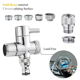 Sneatup brass chrome finish resists wear and leaks with secure seals.