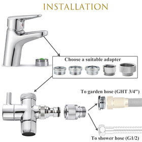 Sneatup garden hose diverter shows quick connector for effortless setup.