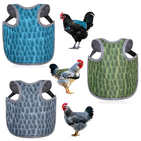 SNMGK chicken saddle back cover in blue protects feathers during roosting