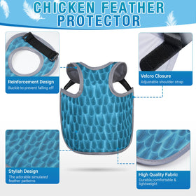 SNMGK chicken saddle easy-closure blue simplifies securing the jacket