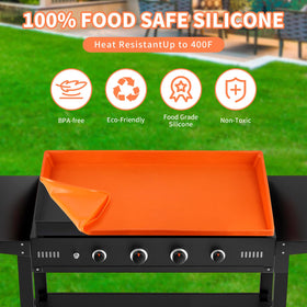 Snuggery Blackstone mat helps hygienic storage by covering the grill after cleaning.