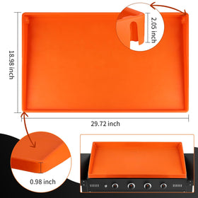 Snuggery bright-orange mat adds visibility and easy spot-cleaning after grills.