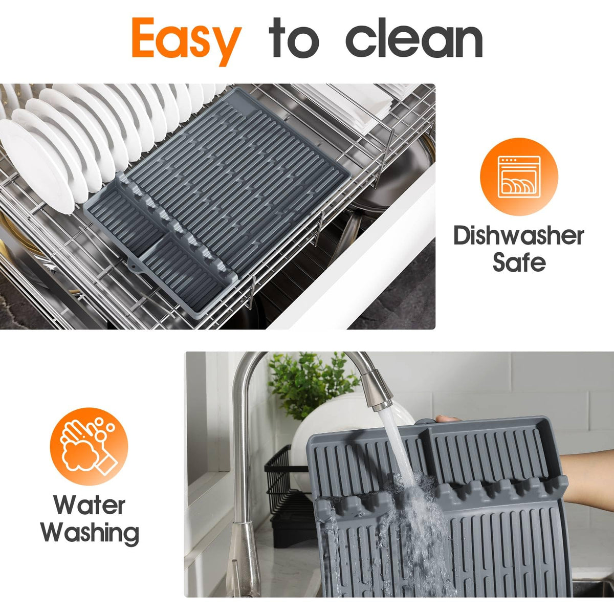 Flexible mat rolls up for easy cleanup and compact storage.