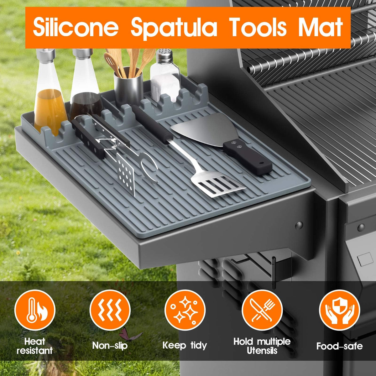 Fits most griddle side shelves to protect surfaces.