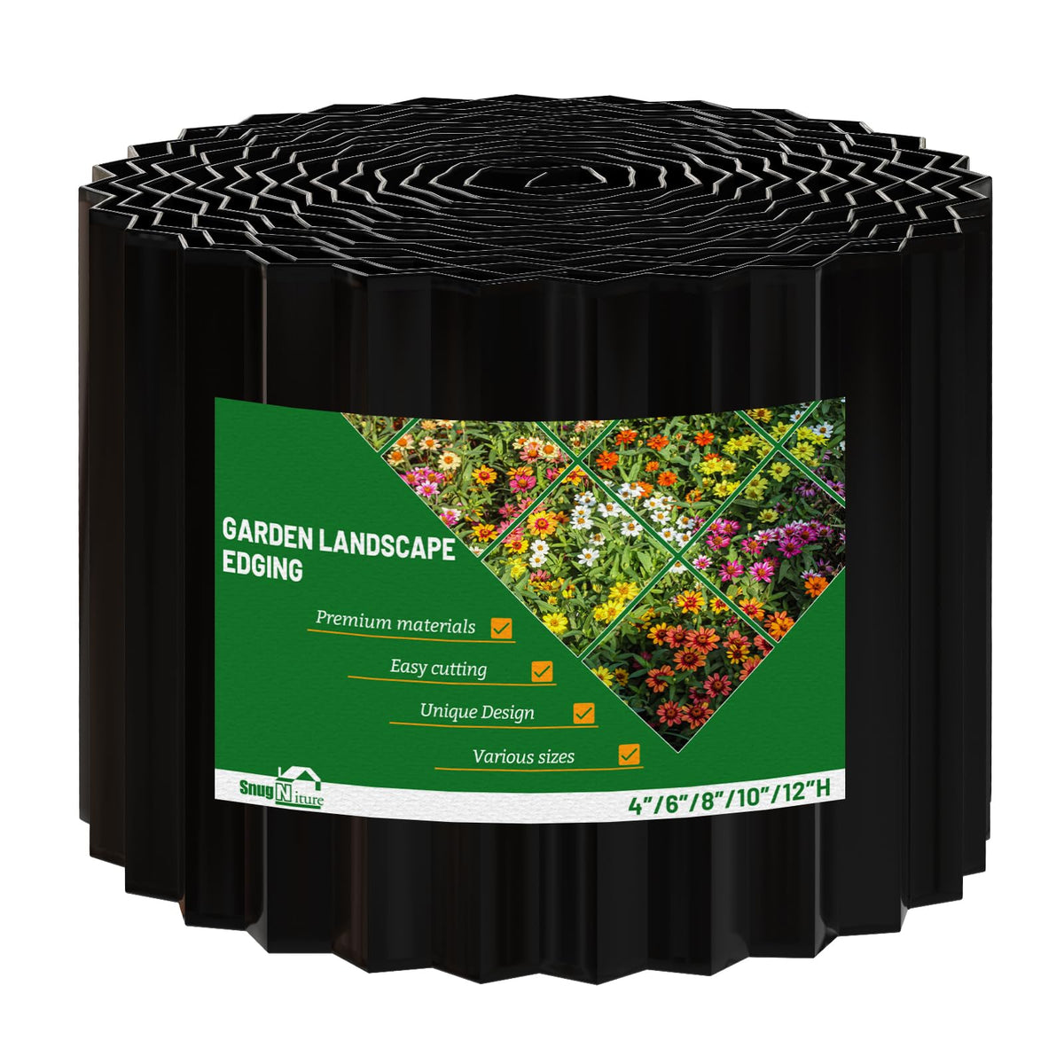 SnugNiture corrugated garden edging frames lawn borders with durable, weather-ready design.