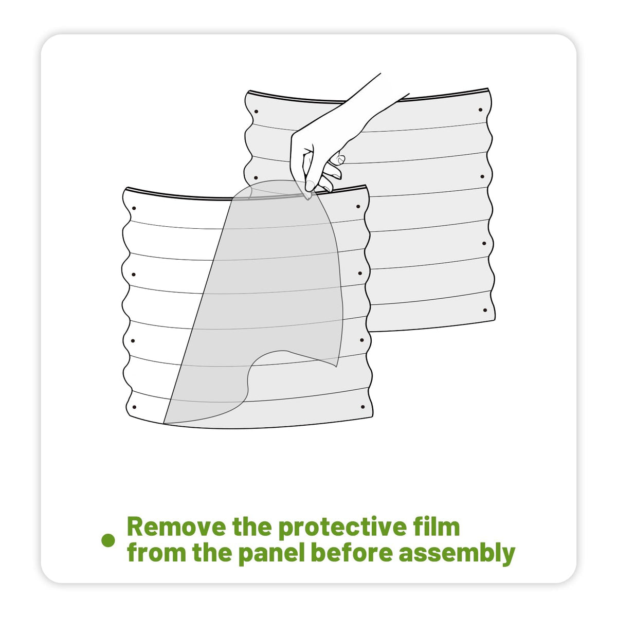 SnugNiture included hardware shown for quick, easy assembly.