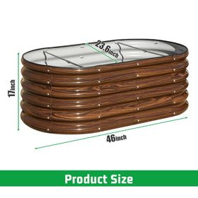 SnugNiture galvanized metal planter with open base for drainage and soil health.