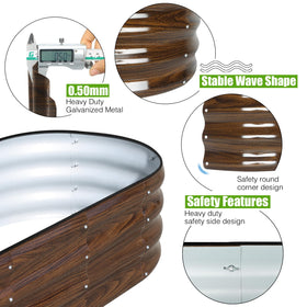 SnugNiture galvanized raised garden bed side view highlighting durability and structure.