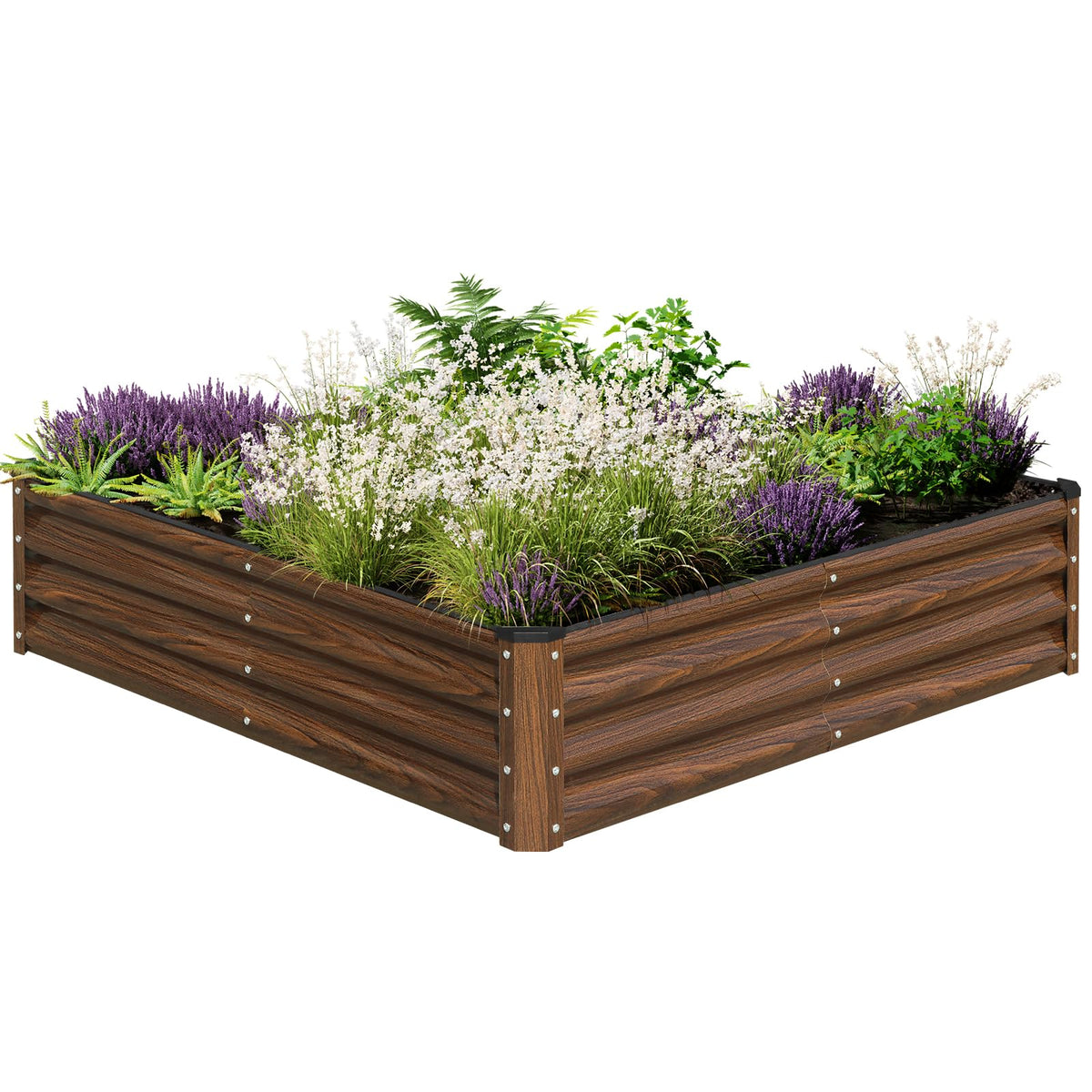 SnugNiture galvanized raised garden bed assembly shows easy setup for quick starting a vegetable garden