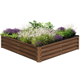 SnugNiture galvanized raised garden bed assembly shows easy setup for quick starting a vegetable garden