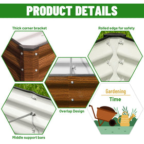 SnugNiture galvanized raised bed uses durable material for outdoor planting