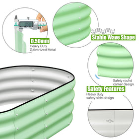 SnugNiture oval bed side view, durable corrosion-resistant steel for outdoor use