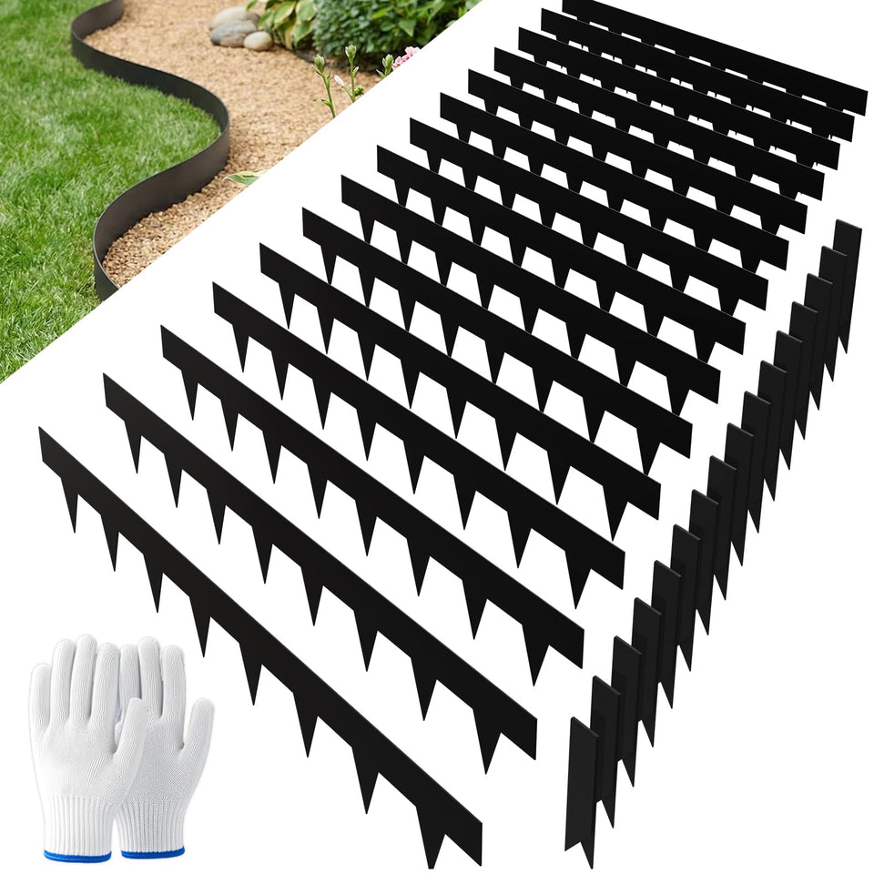 SnugNiture galvanized steel edging straight panel, durable border for crisp lawn edges.