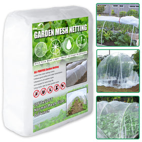 SnugNiture Garden Netting 10x50ft overview protecting crops with generous coverage.
