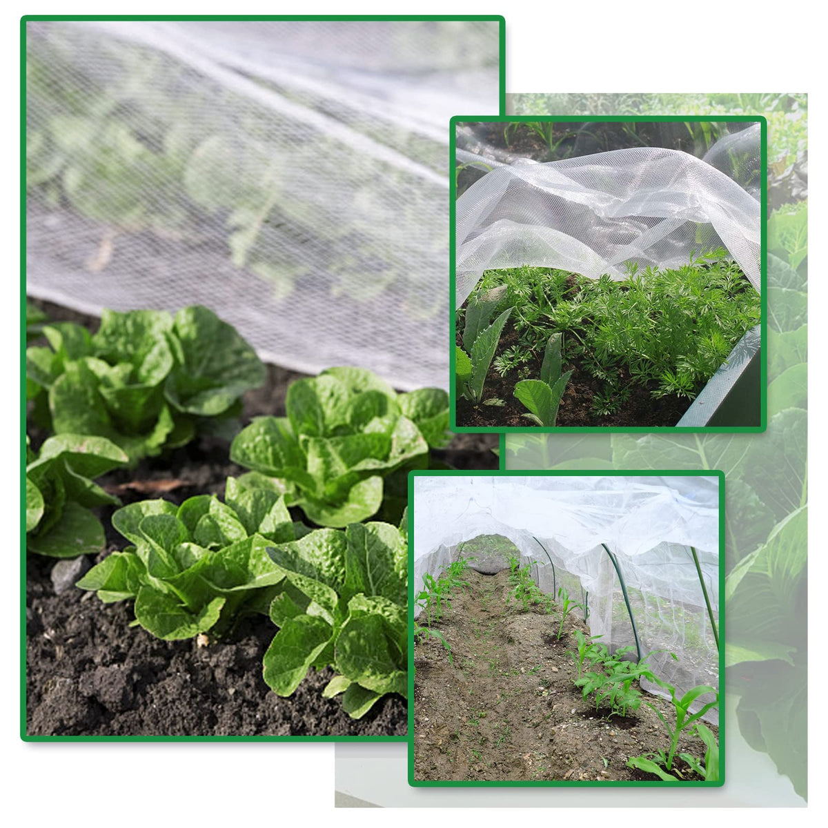 SnugNiture Garden Netting durability highlights waterproof and sun-proof materials.