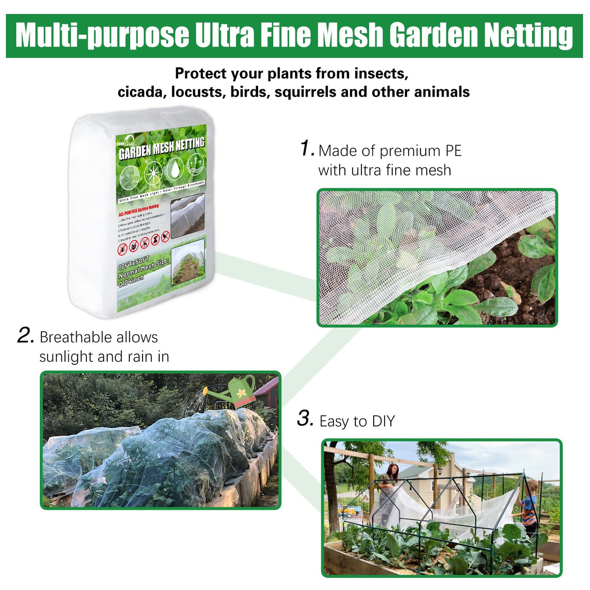 SnugNiture easy-cut design allows quick sizing and secure setup for gardens.