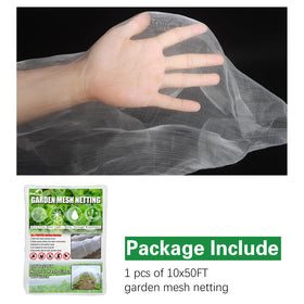 SnugNiture netting is lightweight and see-through, covering plants without blocking light.