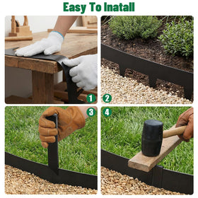 SnugNiture stakes and connectors ensure a stable garden border.